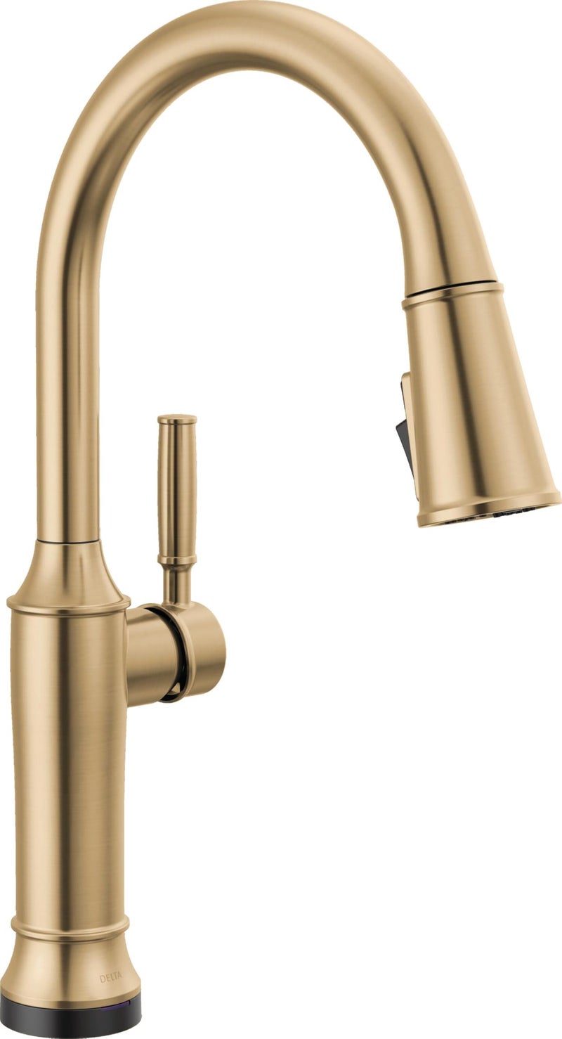 Delta Faucet Renaldi Touchless Kitchen Faucet with Touch Technology Gold Kitchen Sink Faucet Delta ProClean Kitchen Faucet Pull Down Kitchen Faucet Lumicoat Champagne Bronze 9184TLCZPRDST
