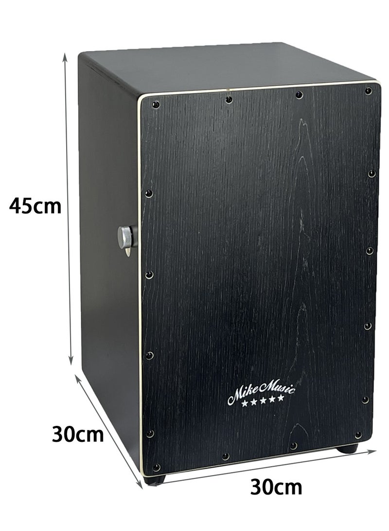 Mike Music Cajon Drum, Mike Music Wooden Cajon Box Drum Instrument with Internal Snare Strings, Upgrade Adjustable Cajons Hand Drums with Dedicated Backpack Bag, Hand Percussion Instruments Beat Box - Black - Image 2