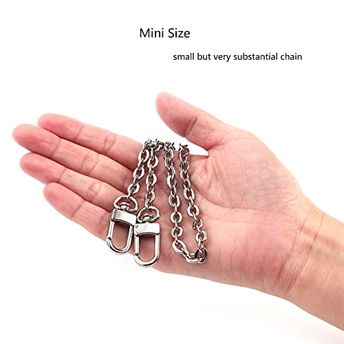 Xiazw Mini Copper Purse Chain Shoulder Crossbody Strap Bag Accessories Charm Decoration (Silver, 46'') - Image 4