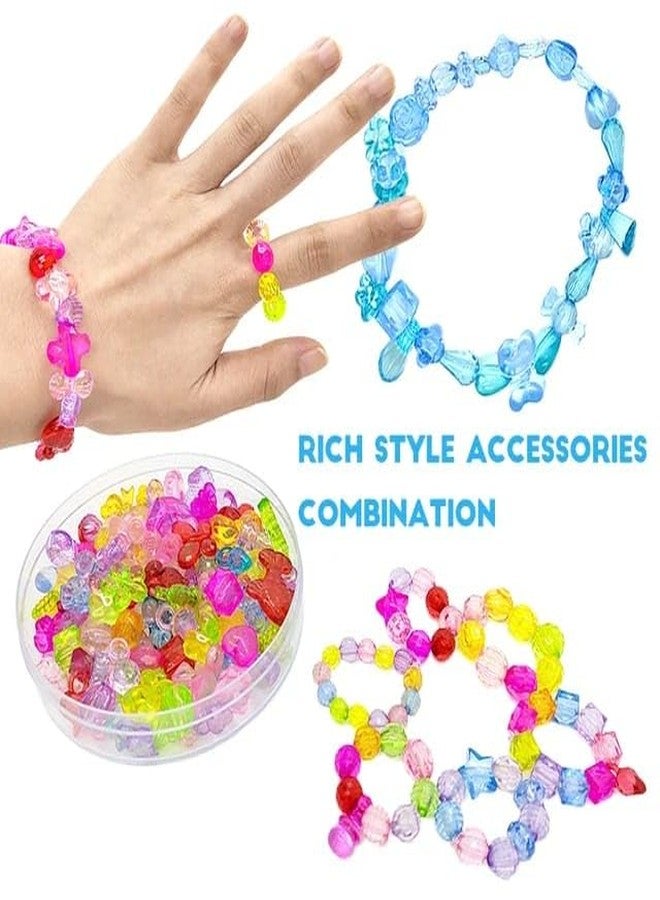 AMANVANI Beads for Kids Crafts Children's Jewelry Making Kit DIY Bracelets Necklace Hairband and Rings Craft Kits Birthday Return Gift, Colorful Beads Set for Kids, DIY Craft Kit (1pcs) - Image 4
