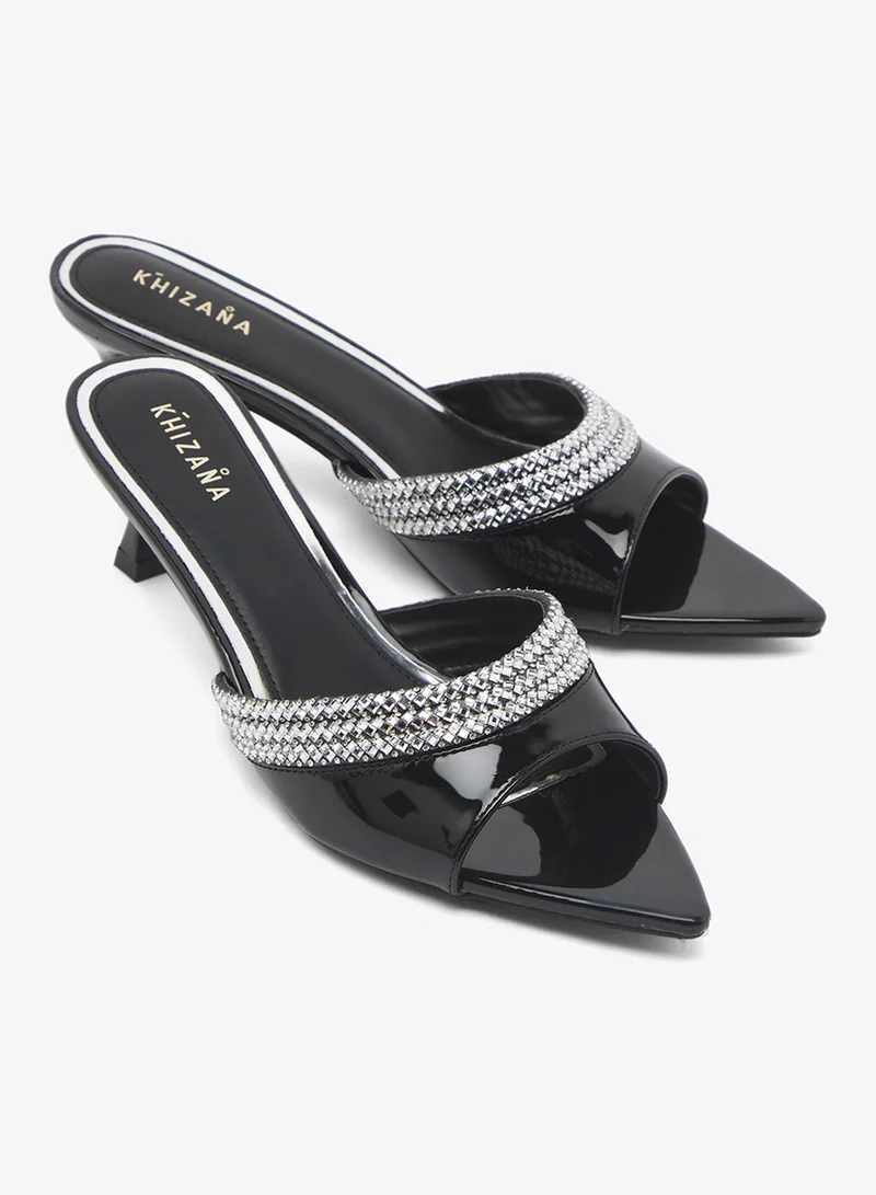 Khizana Black Heeled Sandals for Women | Best Price UAE