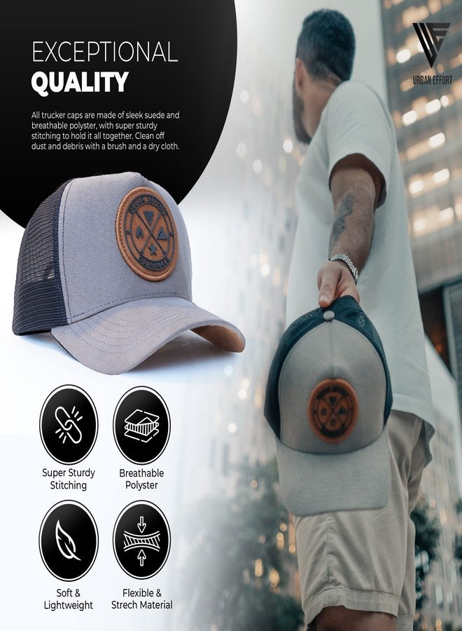 Urban Effort Mesh Back Cap - for Men and Women Baseball Hat 5-Panel Trucker Hat - Great Snapback Closure for Hunting & Hiking (Gray) - Image 2