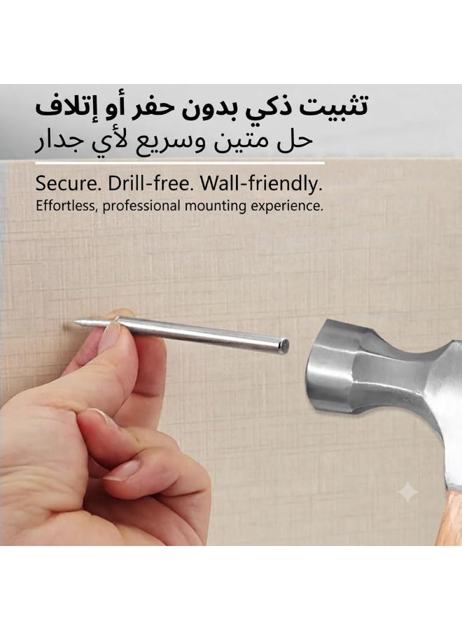 200 مسمار روحين معدن مع 2 ماسورة بطول 6 سم لتسهيل التركيب. - Image 4