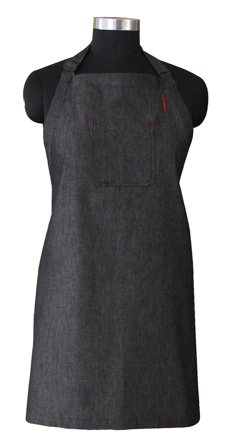 AIRWILL, 100% Cotton Designer Aprons, Free Sized Width & Length, Adjustable Buckle on Top and 2 Long Ties On Both 2 Sides. Pack of 1 piece - Image 2