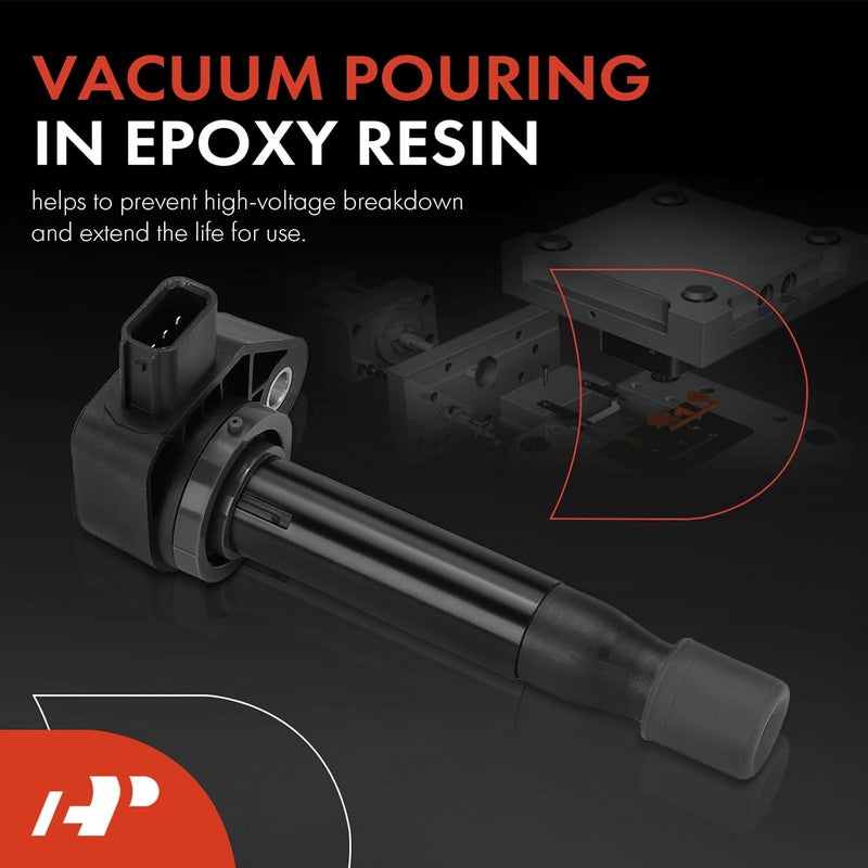 A-Premium Engine Ignition Coil Packs for Honda Accord, Odyssey, Acura CL, TL - 6-PC Set - Image 3