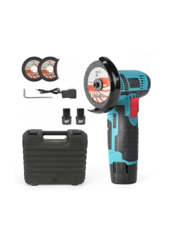 دينكس أداة صقل زوايا بسرعة 18500دورة في الدقيقة، اداة صقل كهربائية محمولة باليد مع قرصين قطع و2 بطارية - صاروخ صقل بقوة 550 واط، متعددة الوظائف لتبديد الحرارة للمعادن والخشب والحجر والستيل - Image 1