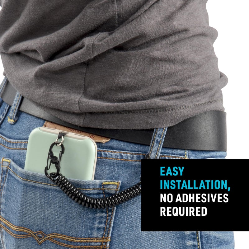 Nite Ize Hitch Phone Anchor and Tether - Anti-Theft Cell Phone Lanyard Accessories - Phone Case Anchor & Tether for Drop Protection - Black Tether - Image 4