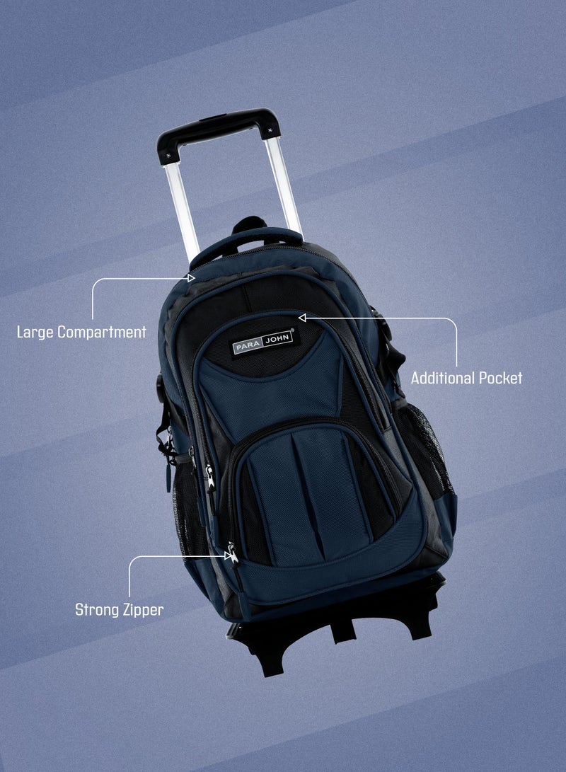 PARAJOHN 2 Wheel Trolley backpack 20 inches Navy - Image 2