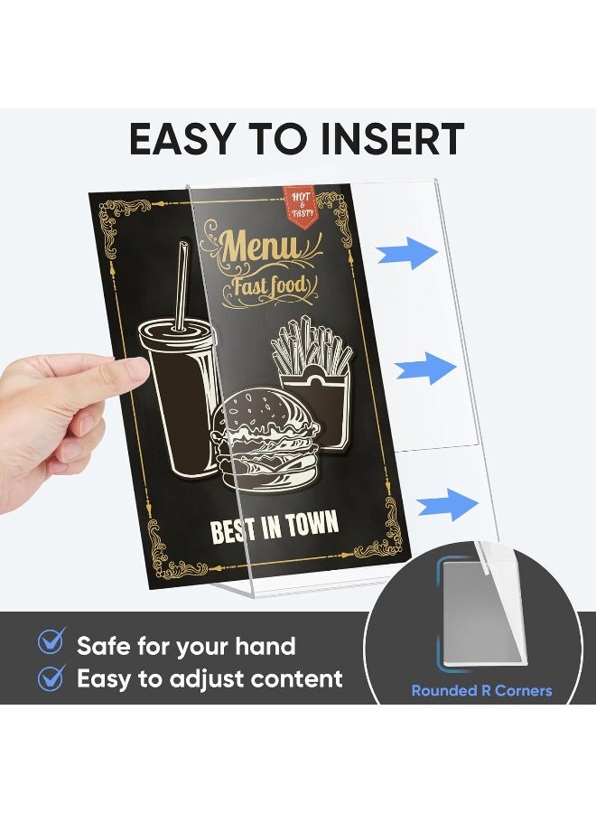 TPGP 8.5 X 11 Acrylic Sign Holder, L Shape Clear Sign Holder Stand For Displaying, Plastic Paper Holder For Office, Store, Restaurant (L Shape 6 Pack) - Image 3