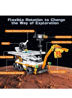 MUMS PLANET Mars Rover Building Kit 12IN1 Educational Outer Space Explorer Toy for Kids 556 Pieces Solar Powered STEM Science Bricks for Boys Girls Age 6+ Plastic - Educational Toys - Development Toys - Kids Toys  - Image 3