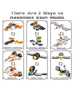 MUMS PLANET Mars Rover Building Kit 12IN1 Educational Outer Space Explorer Toy for Kids 556 Pieces Solar Powered STEM Science Bricks for Boys Girls Age 6+ Plastic - Educational Toys - Development Toys - Kids Toys  - Image 5