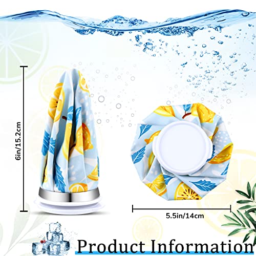 Honoson 4 Pack Reusable Ice Pack and Hot Water Bag for Adults for Hot Cold NoLeak Elastic Breathable Ice BagCartoon Fruit Style - Image 3