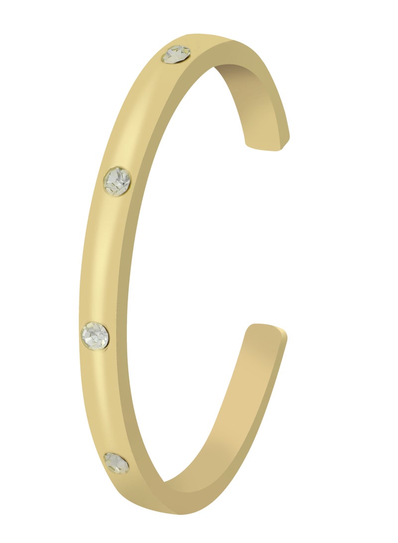 يو اس بولو اسن طقم ساعة وسوار مطلي ثنائي اللون للنساء من الكوارتز التناظرية - Image 5