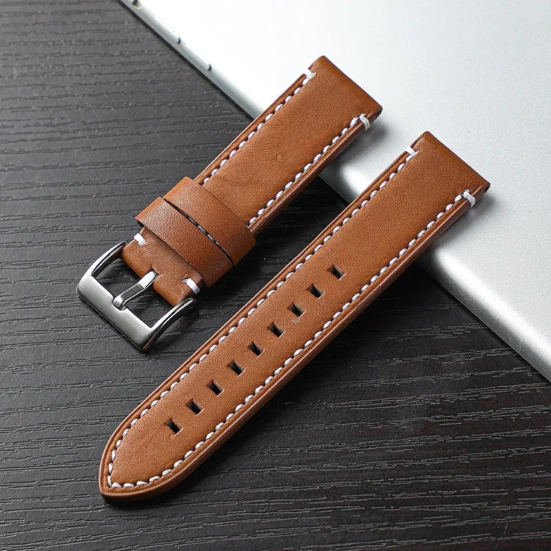 Y&D High Quality Men's Luxury Watch Strap – Full Grain Cowhide Leather Thick Sport Replacement Band for Watches - Image 3