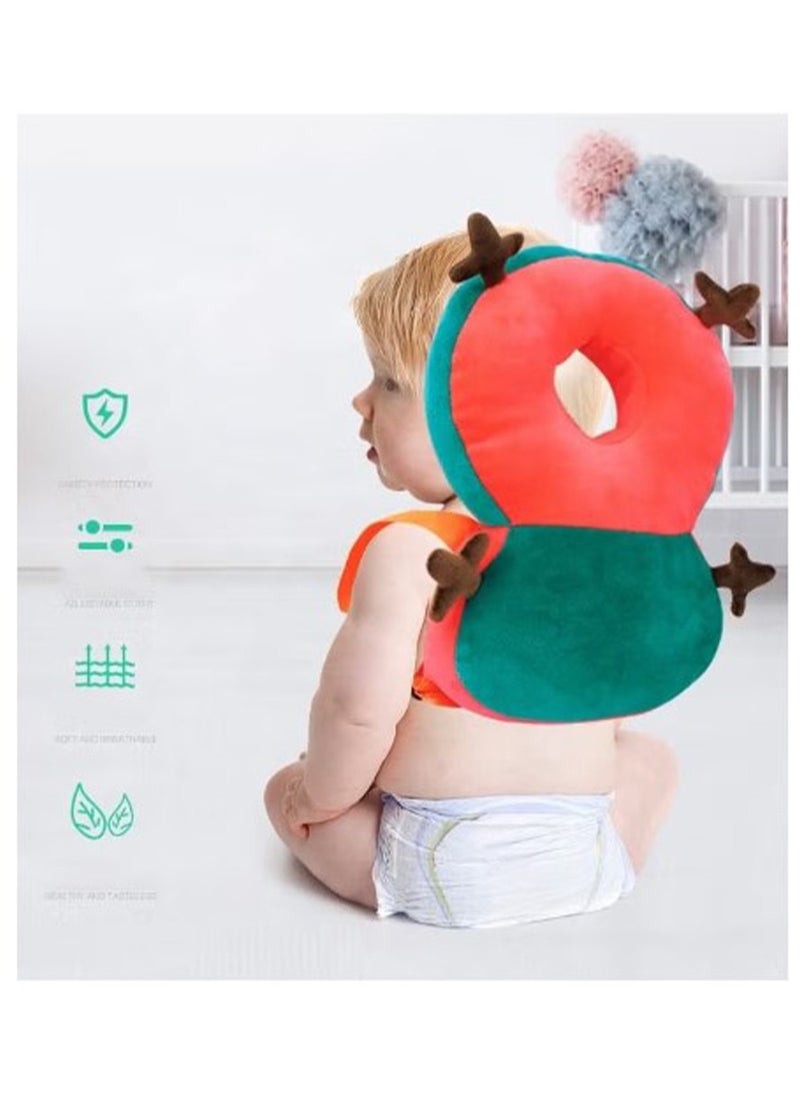 Generic Baby Head Protector Cushion ergonomic design to help reduce the impact of falls and bumps used in various situations, including in strollers, car seats, or while playing on the floor  - Image 2