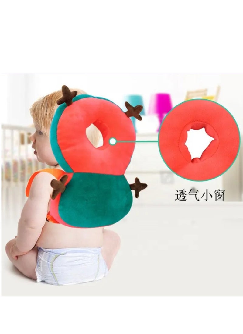 Generic Baby Head Protector Cushion ergonomic design to help reduce the impact of falls and bumps used in various situations, including in strollers, car seats, or while playing on the floor  - Image 3
