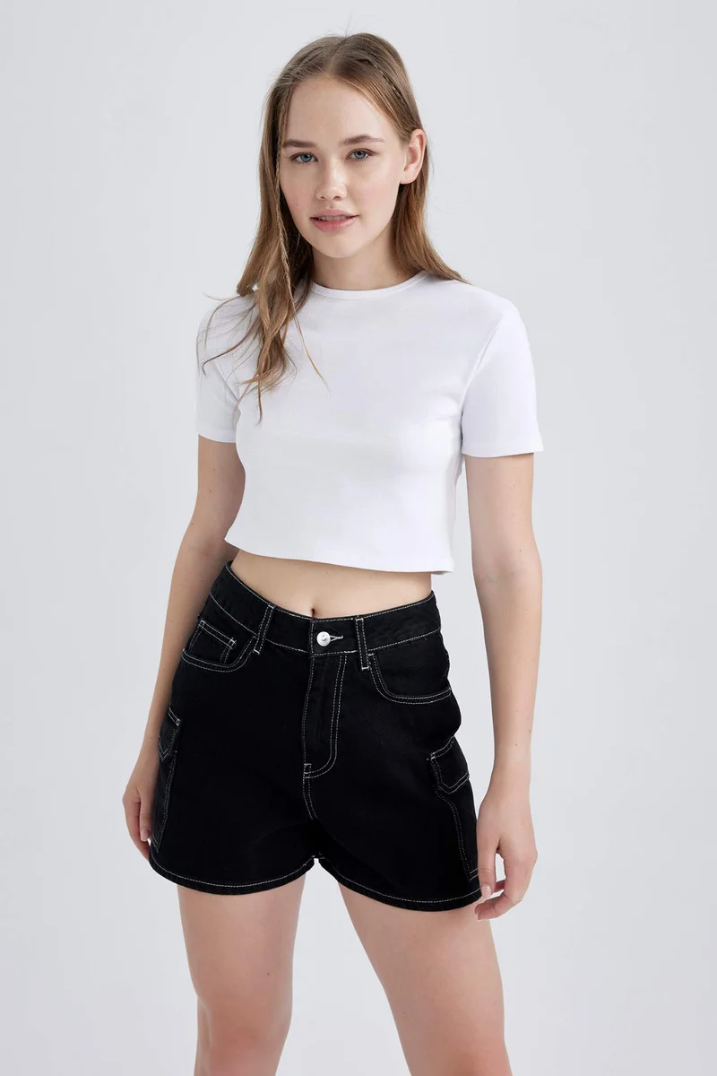 DeFacto Slim Fit Cotton Short Sleeve T-Shirt