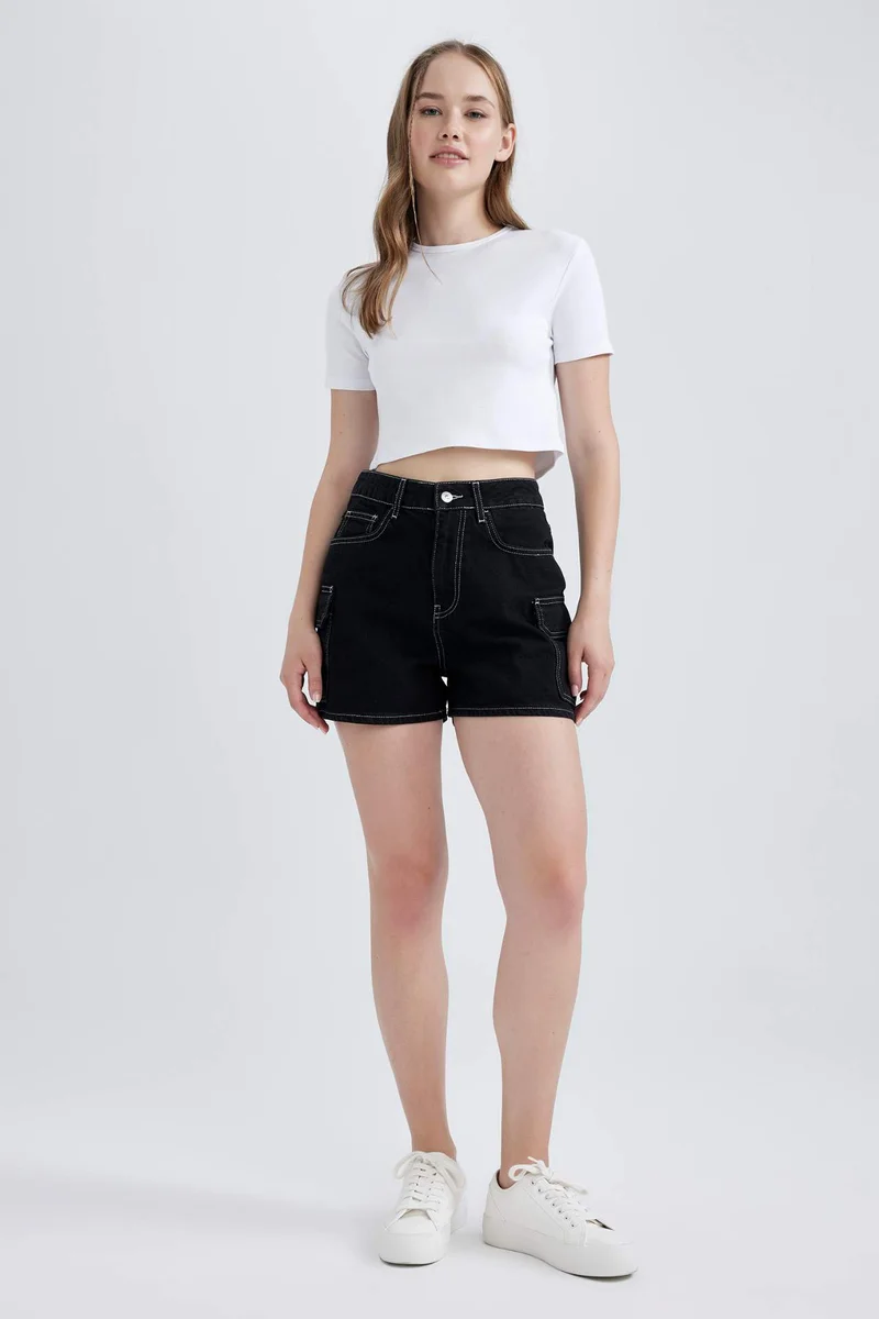 DeFacto Slim Fit Cotton Short Sleeve T-Shirt
