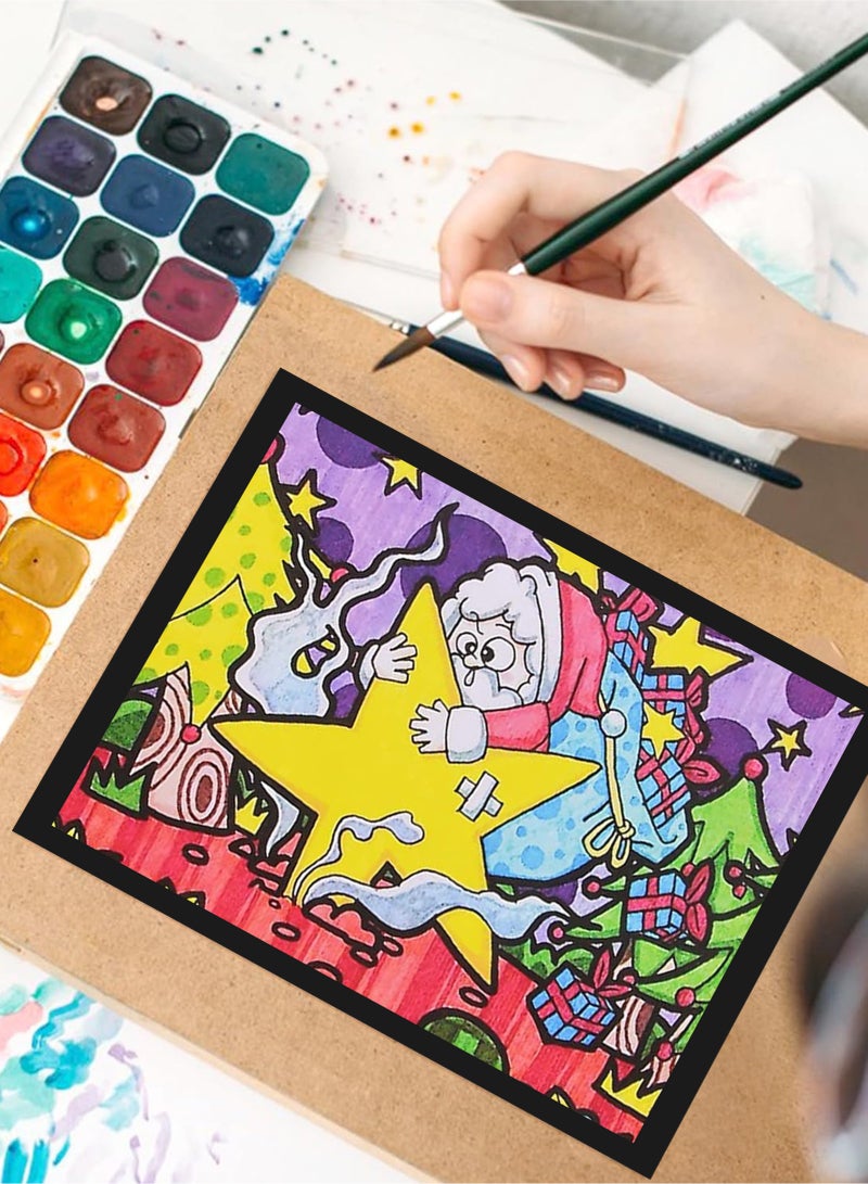 50 Sheets Black Cardstock A4 (29X21CM), 110lb/300gsm Black Card Stock, Thick Card Stock Paper, Heavy Cardstock Paper for Printer, Resume, Scrapbooks, Art, Crafts, Business Cards,Creative Projects - Image 3