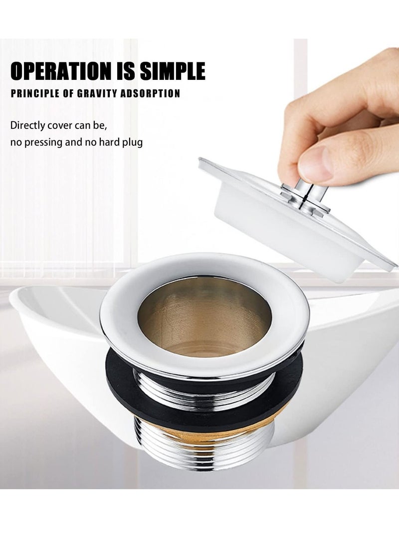 SYOSI Universal Sink Drain Stopper Plug, Household Sink Plug,Sink Plugbath sealed with rubber gasket, good sealing performance, anti-odor, for bathroom kitchen washbasin (40-45mm Hole, Pack of 1) - Image 3