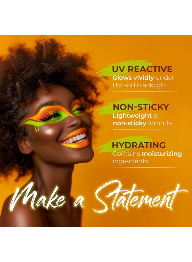 splashes & spills UV Blacklight Lip Gloss - 6 Color Variety Pack, 3.7g - Day or Night Stage, Clubbing or Costume Makeup - Image 2