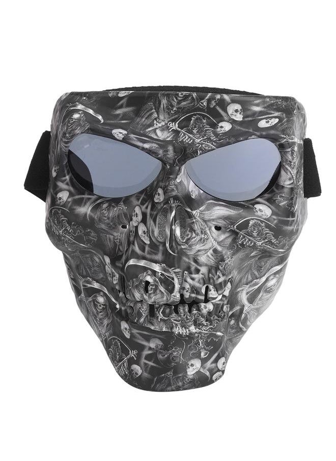 Thoraya - Outdoor Sport Skiing Face Mask Dustproof Windproof Protection Helmet Goggles for Motorcycle Cycling EquipmentSkull - Image 1