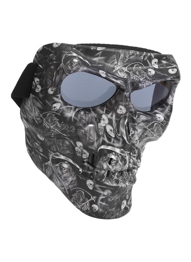 Thoraya - Outdoor Sport Skiing Face Mask Dustproof Windproof Protection Helmet Goggles for Motorcycle Cycling EquipmentSkull - Image 1