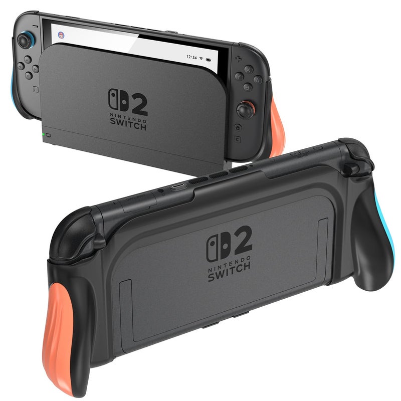 JUSPRO Dockable Grip Case for Nintendo Switch 2, Ergonomic Handheld Protective Cover Accessories with Quick-Release Joy-Con Design - Image 1