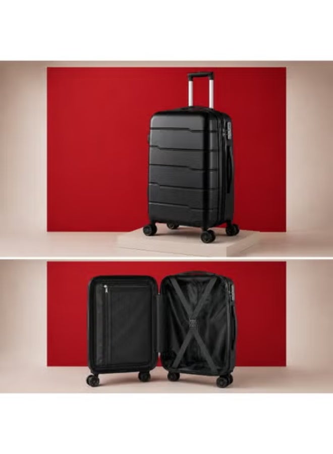 28 Inch Expandable Travel Luggage Trolley Bag, Hardshell Suitcase with Four Wheels and Safety Lock, Original Polypropylene Material, 2-Year Warranty - Image 2