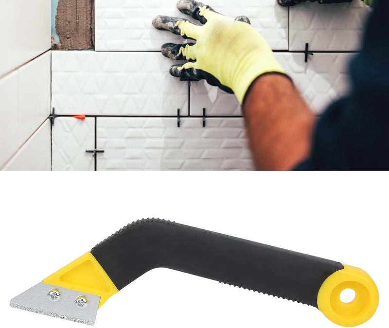 Grout Removal Tool, Tile Removal Tool Tile Grout Saw Angled Grout Saw Grout Tile Cleaning Tool with 3 Pieces Extra Blades Replacement Grout Removal Tool for Tile Cleaning - Image 4