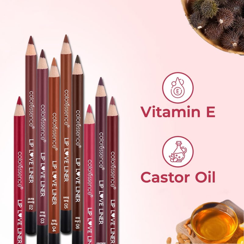 Coloressence مجموعة حب كولوريسنس تتكون من 9 أقلام تحديد شفاه ومبراة مجانية متعددة المات - Image 3
