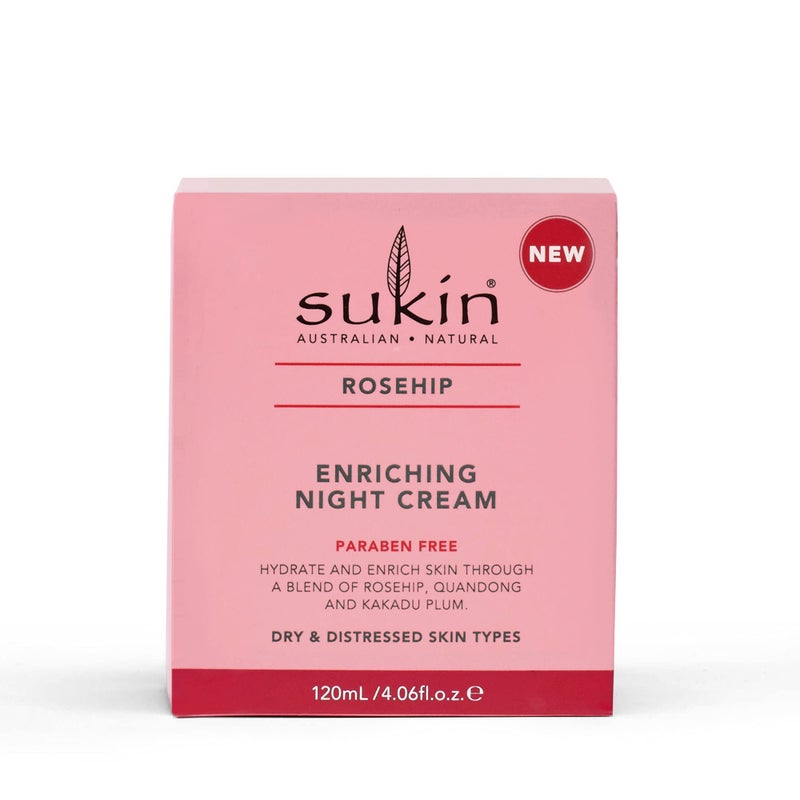 sukin Rosehip Enriching Night Cream for Women - 4.06 oz Cream - Image 2