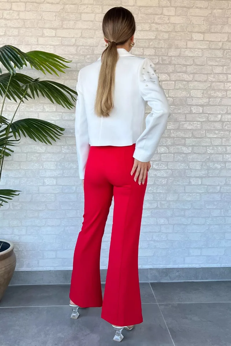 جولسلي Gulseli Women's Leg Slit Style Trousers