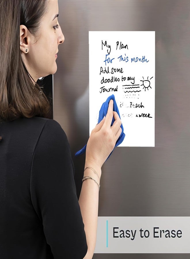 WallDesign Magnetic Whiteboard Sheet 23x30cm (9x12in) – Dry Erase Fridge Memo Board, Flexible Writing Film with Marker Pen for Kitchen, Office, Metal Wardrobe, Grocery & to-Do List - Image 4