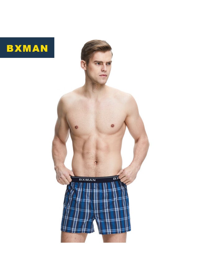 Bxman Loose-fit Men's Underwear Men's Boxer Briefs Pure Cotton Twill Aro Pants Sleep Pants 3-pack Ew212223 175l - Image 3