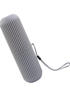 QUALITY Travel Toothbrush Case Carrier, Portable Slip Resistant PP Travel Toothbrush Holder for Home (Gray)  - Image 1