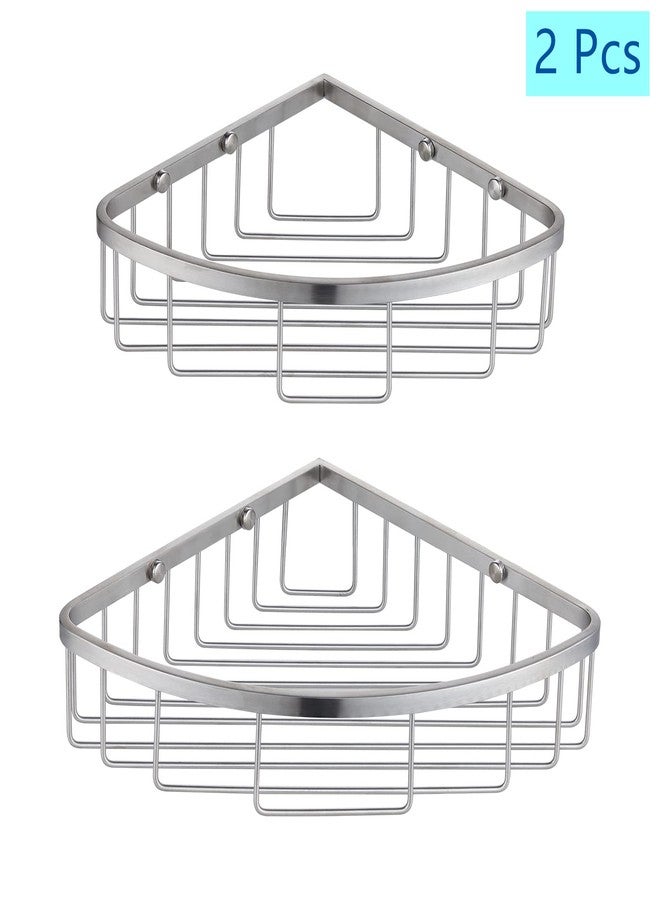 GORDEE [2 Pack] Corner Shower Caddy Organizer, SUS304 Stainless Steel Heavy Duty Rust-Proof Shelf Shampoo Holder, Wall Mounted Storage Rack for Bathroom Kitchen, Brushed Nickel - Image 2