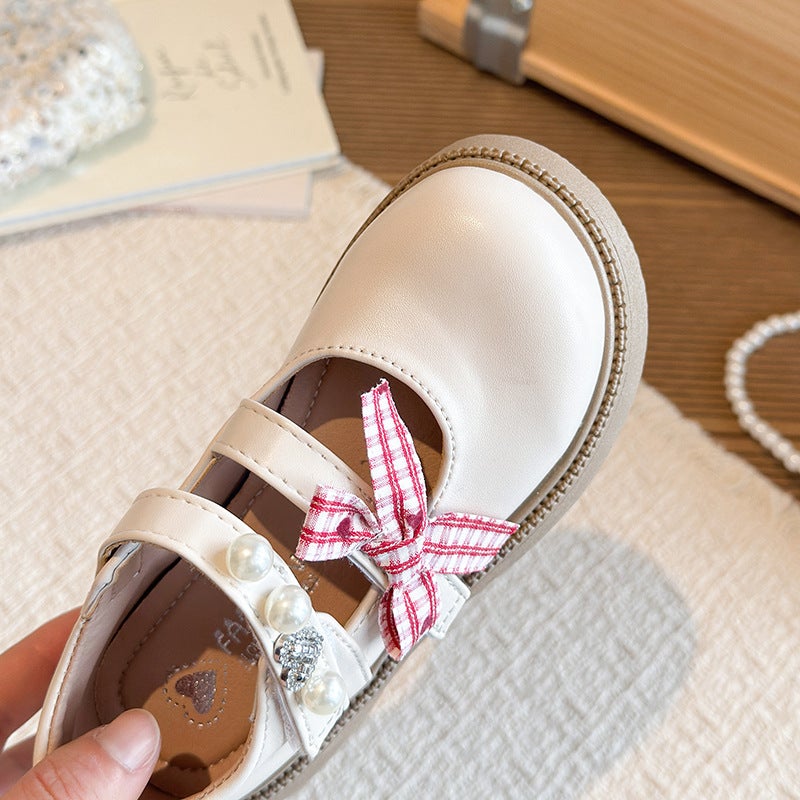 2026 Summer and Autumn New Style Baby Girl Princess Shoes, Girls'' Leather Shoes with Bow, Toddler Shoes for Little Girls - Image 4