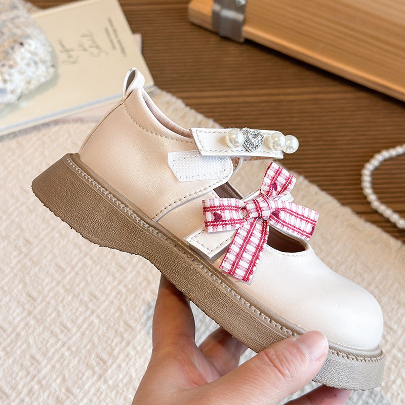 2026 Summer and Autumn New Style Baby Girl Princess Shoes, Girls'' Leather Shoes with Bow, Toddler Shoes for Little Girls - Image 3