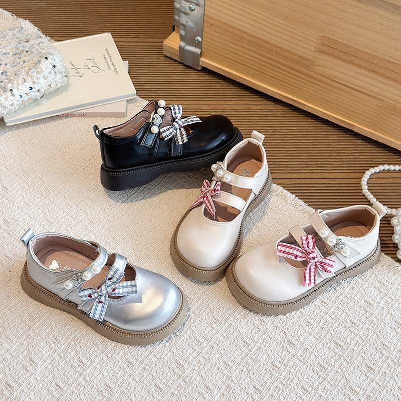 2026 Summer and Autumn New Style Baby Girl Princess Shoes, Girls'' Leather Shoes with Bow, Toddler Shoes for Little Girls - Image 5