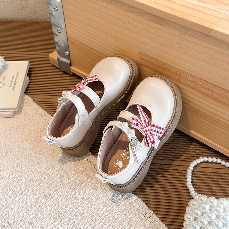 2026 Summer and Autumn New Style Baby Girl Princess Shoes, Girls'' Leather Shoes with Bow, Toddler Shoes for Little Girls - Image 2