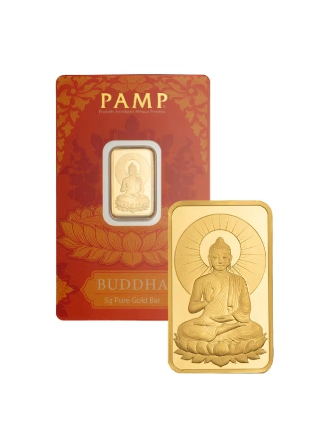 PAMP 5g Buddha Gold Bar – Certified Bar WITH Invoice - Image 1