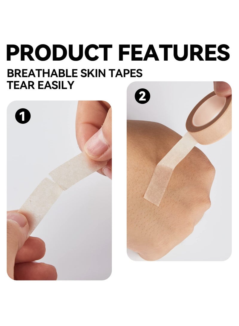 10 Rolls Flexible Skin Tape Breathable Nose Tape，Micropore Tape, Paper tape medical, Self Adhesive First Aid Bandages for Wound Injuries Swelling (0.5 in x 10 Yd) - Image 2