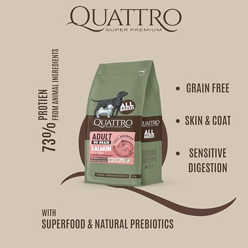 Quattro Super Premium Sensitive Dog Food - Salmon & Krill, 3 kg - Image 3