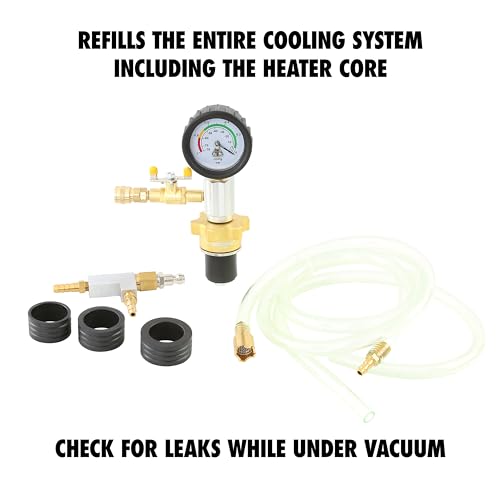 OEMTOOLS 27066 Coolant System Refiller Kit 3 Adapters Remove Air Trapped in Cooling System Test Radiator and Heating Core Lines for Leaks Fits Radiator Necks and Coolant Reservoirs - Image 3