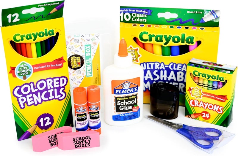 School Supply Boxes Back to School Essentials Supplies Kit Bundle K-8-20 Piece First Day of School Essentials Kit - Image 4