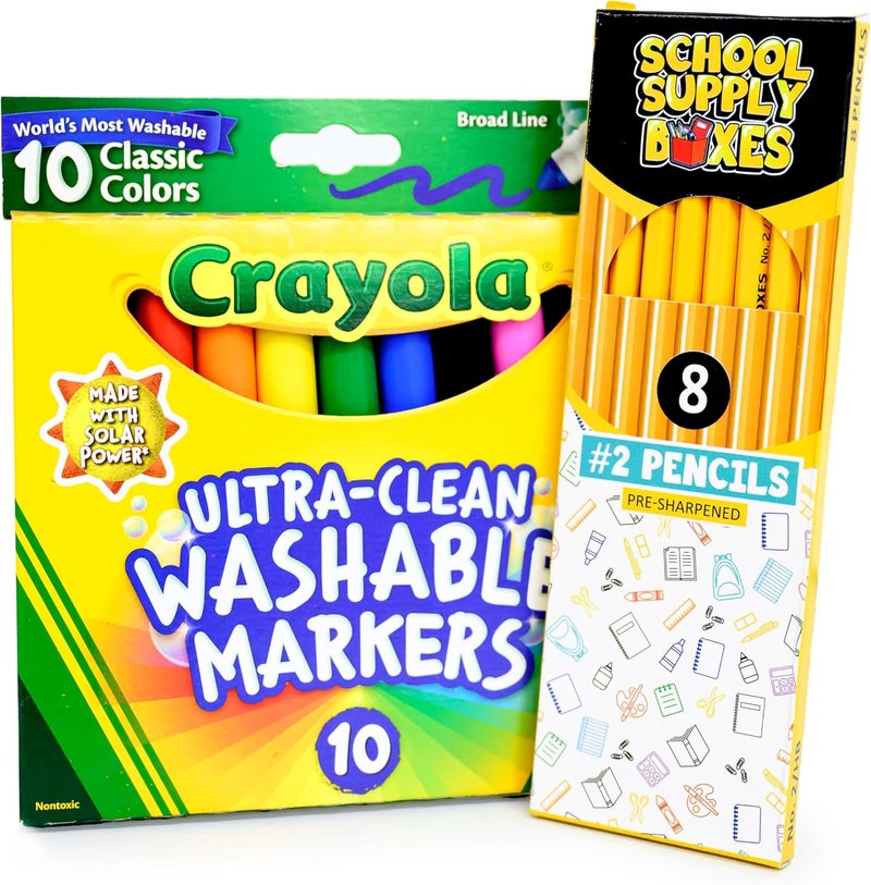 School Supply Boxes Back to School Essentials Supplies Kit Bundle K-8-20 Piece First Day of School Essentials Kit - Image 5