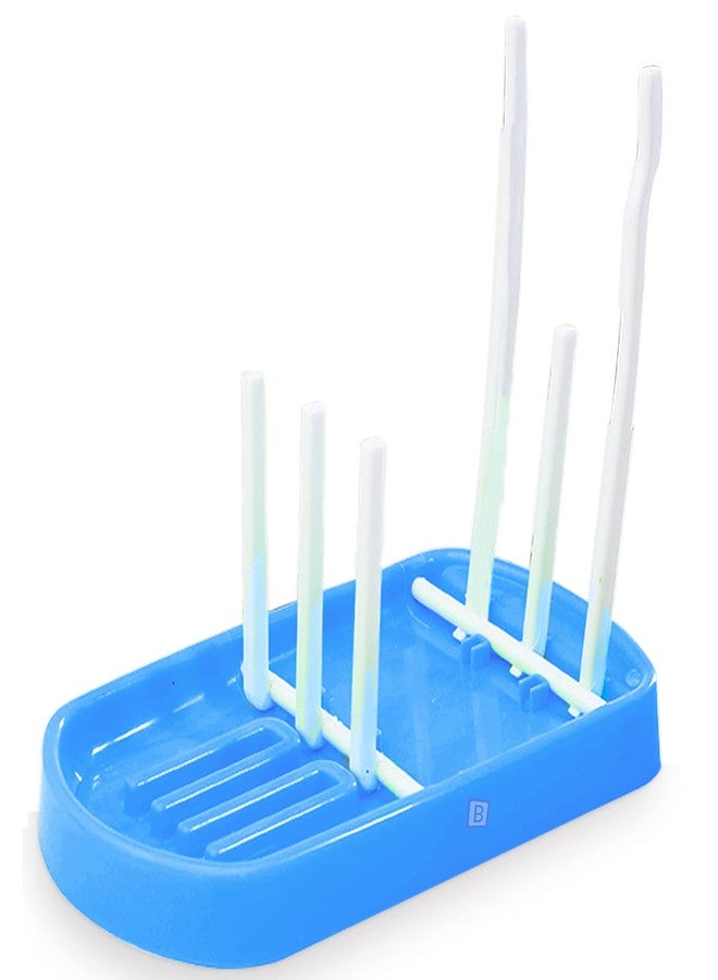 بيمبيكا رف تجفيف الأطفال القابل للطي من بيمبيكا، رف تجفيف الأطفال، رف تجفيف زجاجات الأطفال، حامل تجفيف الأطفال، رف تخزين وتجفيف زجاجات الأطفال (لون أزرق) - Image 1