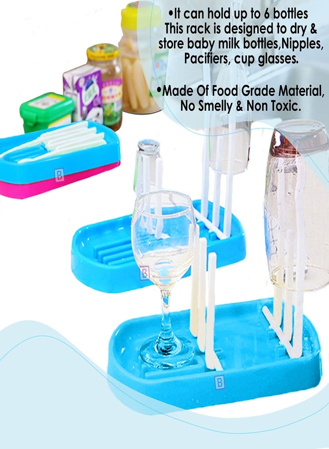 بيمبيكا رف تجفيف الأطفال القابل للطي من بيمبيكا، رف تجفيف الأطفال، رف تجفيف زجاجات الأطفال، حامل تجفيف الأطفال، رف تخزين وتجفيف زجاجات الأطفال (لون أزرق) - Image 5