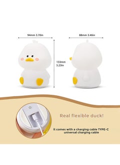 milkyway Night Light, Night Light for Kids 7 Colors Dimmable Silicone Kids Night Light, LED Squishy Novelty Lamp Rechargeable Nightlights Baby Toddler Gift Room Decor (Little Duck)  - Image 2